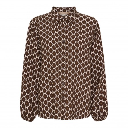 Marta MdcAntares Shirt - Brun printet skjorte 7706 Marrone2158tpl