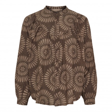 Marta MdcRomy Shirt - Brun printet skjorte 28474M- Moro