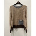 Marta MdcElora Knit - Strik med lomme KN8031 Camel Denim