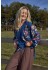 Black Colour BCMARIGOLD Blouse - Blå blomstret bluse 41024 Dk. Blue Flower