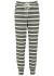 Missya Softness Pants - Gr&oslash;n stribede pyjamas bukser 13343 Dusty Green