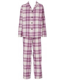 Missya Check Flannel Pyjamas - Ternet pyjamas 14487 Mellow Mauve