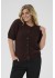 Kaffe Curve KCemilia Cardigan - Vinrød kortærmet cardigan 10583437 Fudge