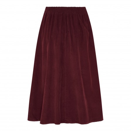 Marta Mdc Ciela Skirt - Vinrød fløjls nederdel 257080V Bordeaux6269