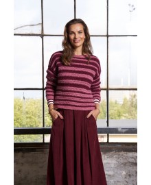 Marta Mdc Ciela Skirt - Vinrød fløjls nederdel 257080V Bordeaux6269