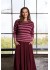 Marta Mdc Ciela Skirt - Vinrød fløjls nederdel 257080V Bordeaux6269