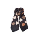 Black Colour BCRUMI HEART WINTER SCARF - Tørklæde med hjerter 208418 Black