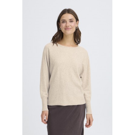 Fransa FRROMINA PU 1 - Beige strik 20617295 Oatmeal Melange