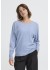 Fransa FRROMINA PU 1 - Lyseblå strik bluse 20617295 Rain Washed Melange