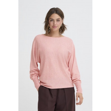 Fransa FRROMINA PU 1 - Lyserød strik bluse 20617295 Pale Mauve Melange