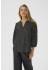 Kaffe KAluise Blouse - Sort bluse med sølv stribe 10511016 Black Deep