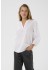 Kaffe KAluise Blouse - Hvid bluse med sølv stribe 10511016 Optical White