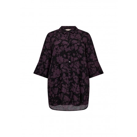 Wasabi WA-SAPHINA 2 -Sort/lilla skjorte W10578 Plum Perfekt Combi