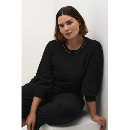 Kaffe Curve KCmerida Pullover - Sort 10582721 Black Deep CC