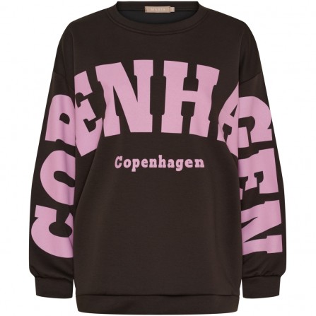Marta MdcHibiscus Sweatshirt - Brun/pink sweatshirt 22659 Moro