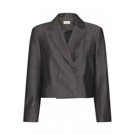 ICHI IHLIVOLA BL - Sort meleret kort jakke 20124742 Black