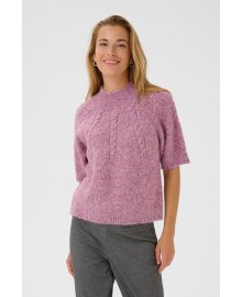 Kaffe KAcuba Pullover - Rosa strik 10510822 Tulipwood Melange