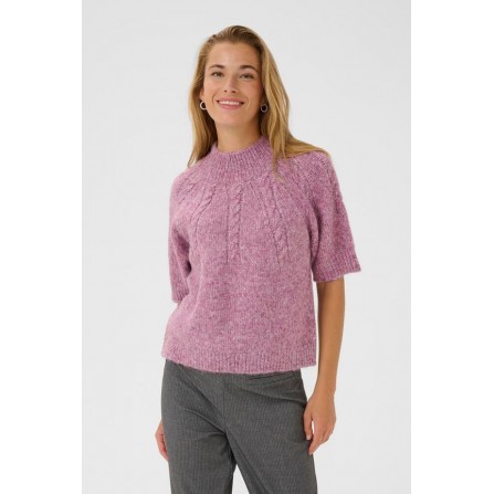 Kaffe KAcuba Pullover - Rosa strik 10510822 Tulipwood Melange