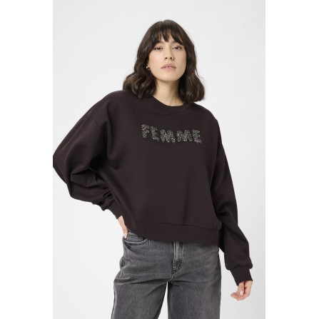 Kaffe KAlise Sweatshirt - Brun sweat 10510868 Black Coffee