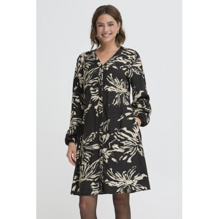 Fransa FRARIANA DR 15 - Sort printet kjole 20617274 B. Flower
