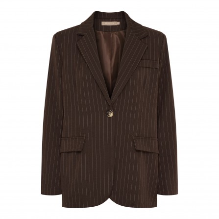 Marta MdcDamiana Blazer - Brun blazer med striber 15502 Moro