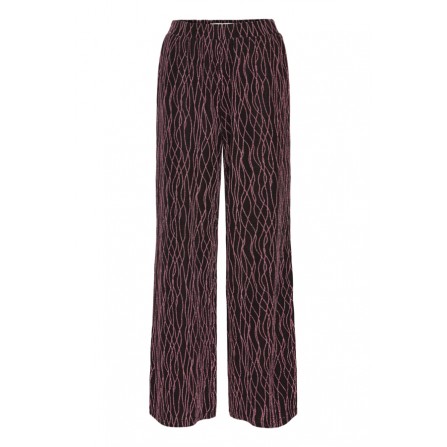 Pulz PZTHEA PANT - Rosa lurex buks 50210154 Dark Rose