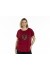 Gozzip Gitte T-shirt with print - Rød t-shirt med print foran G256039 Scarlet