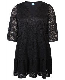 Zhenzi Zh-Tist 1111-Dress 3/4 - Sort blonde kjole 201111 Black