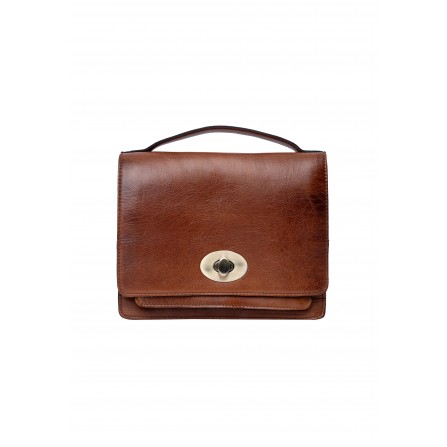 RE:DESIGNED Alba Big - Brun Skindtaske 5433 Walnut/Brass