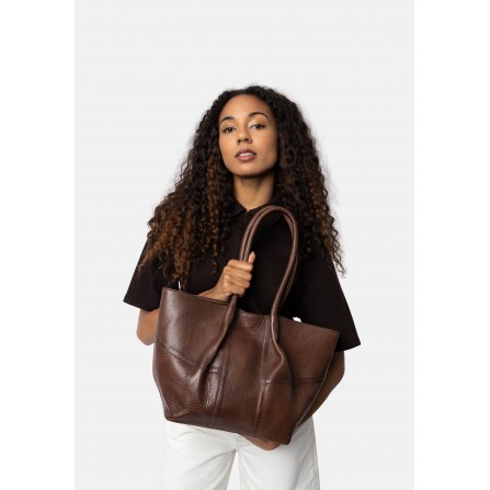 RE:DESIGNED Mane Small - Brun skindtaske 6551 Woodsmoke