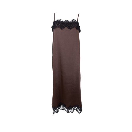 Black Colour BCEVIE LACE STRAP DRESS - Brun kjole med blonder 41047 Coffee
