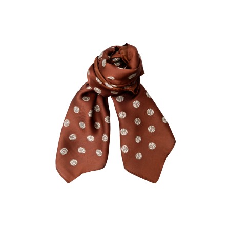 Black Colour BCGLACE MINI SCARF - Brunt tørklæde med prikker 3647 Mocca