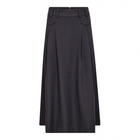 Co'couture LunaCC Pocket Pleat Shirt - Grå nederdel med lommer 34222 Mid Grey