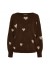Marta MdcClover Knit - Brun strik med hjerter 9582 Moro