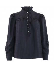 CONTINUE Ariana  - Blå ternet skjorte 15040 Navy Blue