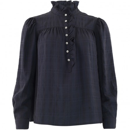 CONTINUE Ariana  - Blå ternet skjorte 15040 Navy Blue