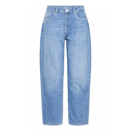 Pulz PZANNI HW JEANS BARREL LEG - Lyseblå jeans 50200210 medium Blue Denim