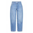 Pulz PZANNI HW JEANS BARREL LEG - Lyseblå jeans 50200210 medium Blue Denim