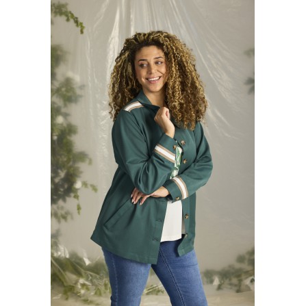 Zhenzi Zh-Suzy 1207-Jacket L/S - Grøn jakke 201207 Deep Forrest