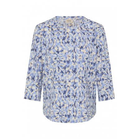 Fransa FRSEEN TEE 8 - Lyseblå printet bluse 20617416 Della/Oxford