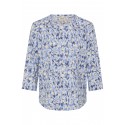 Fransa FRSEEN TEE 8 - Lyseblå printet bluse 20617416 Della/Oxford