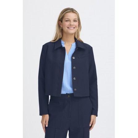 Fransa FRABIGAIL BLA 3 - Marine blå blazer 20617482 Navy Blazer Meleret