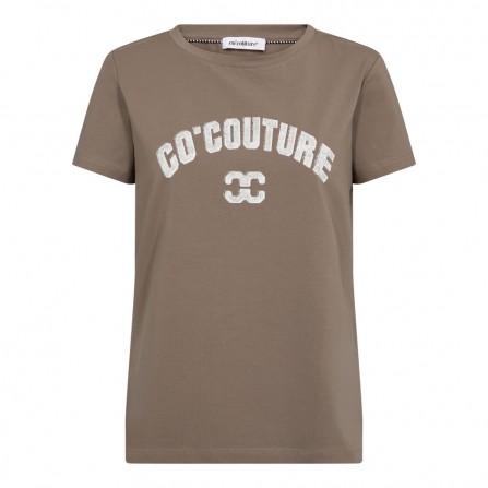 Co'Couture logo Tee - Beige logo t-shirt 43004 Walnut