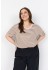 Wasabi WA-CELESTE 1 - Brun stribet t-shirt W20511 Toffee