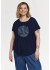 Gozzip GGitte T-shirt v/print - Bl&aring; t-shirt G261023 Navy