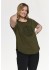 Gozzip GGitte T-shirt v/print - Gr&oslash;n t-shirt G261023 Olive