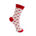Black Colour BCJACQUELINE SOCK - Strømper med røde hjerter 8503 Red Heart