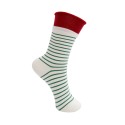 Black Colour BCWILHELMINE SOCK - Stribet strømpe med kontrast 8502 Green Stripe