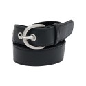 Tim&simonsen Lorna Belt - Sort bælte med sølv spænde 2133 Black-silver