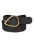 Tim&Simonsen Elle Jeans Belt - Sort b&aelig;lte med guld sp&aelig;nde 2188 Black-gold